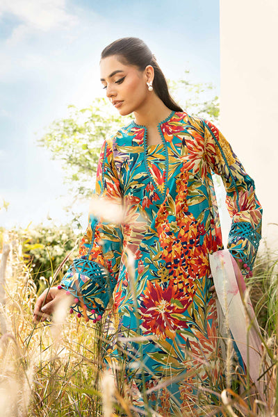 3 Pc Unstitched Embroidered Lawn Suit