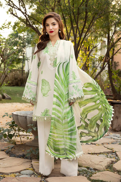3 Pc Unstitched Embroidered Lawn Suit