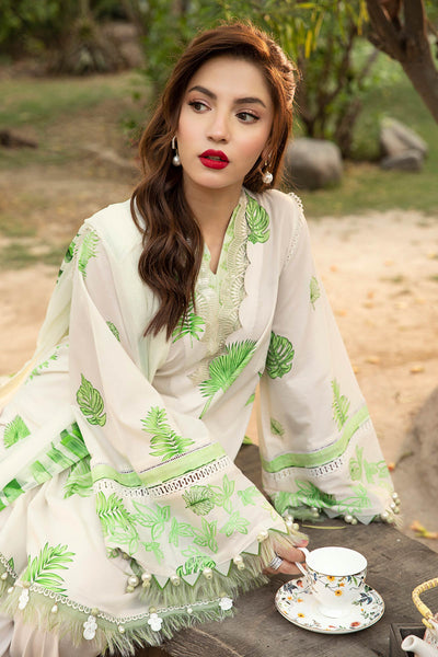 3 Pc Unstitched Embroidered Lawn Suit