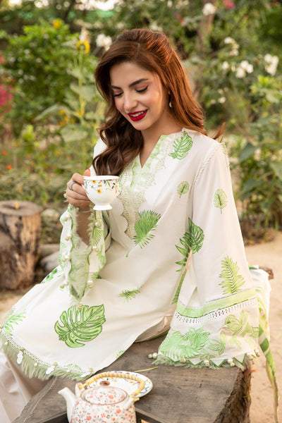 3 Pc Unstitched Embroidered Lawn Suit