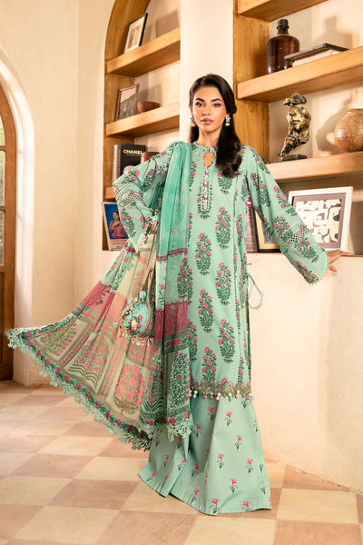 3 Pc Unstitched Embroidered Lawn Suit