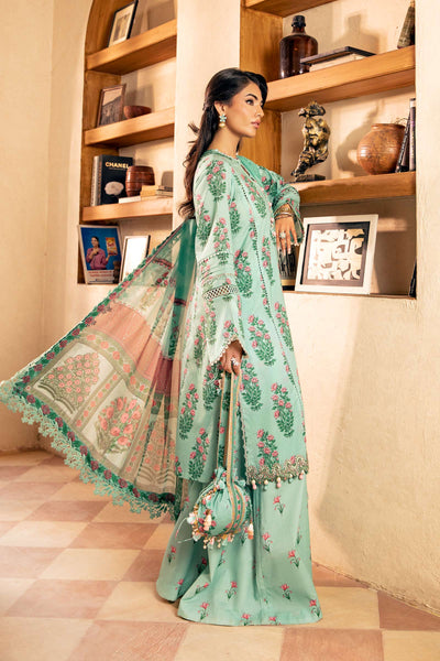 3 Pc Unstitched Embroidered Lawn Suit