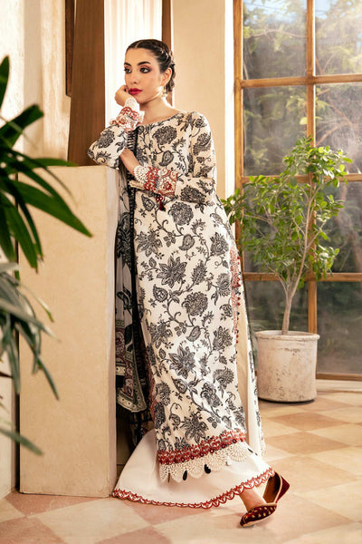 3 Pc Unstitched Embroidered Lawn Suit