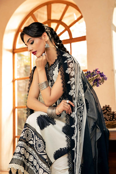 3 Pc Unstitched Embroidered Slub Lawn Suit