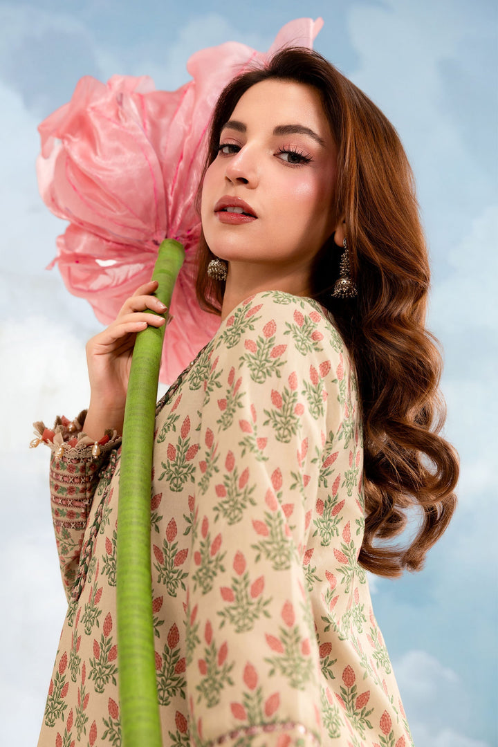 3 Pc Unstitched Embroidered Lawn Suit
