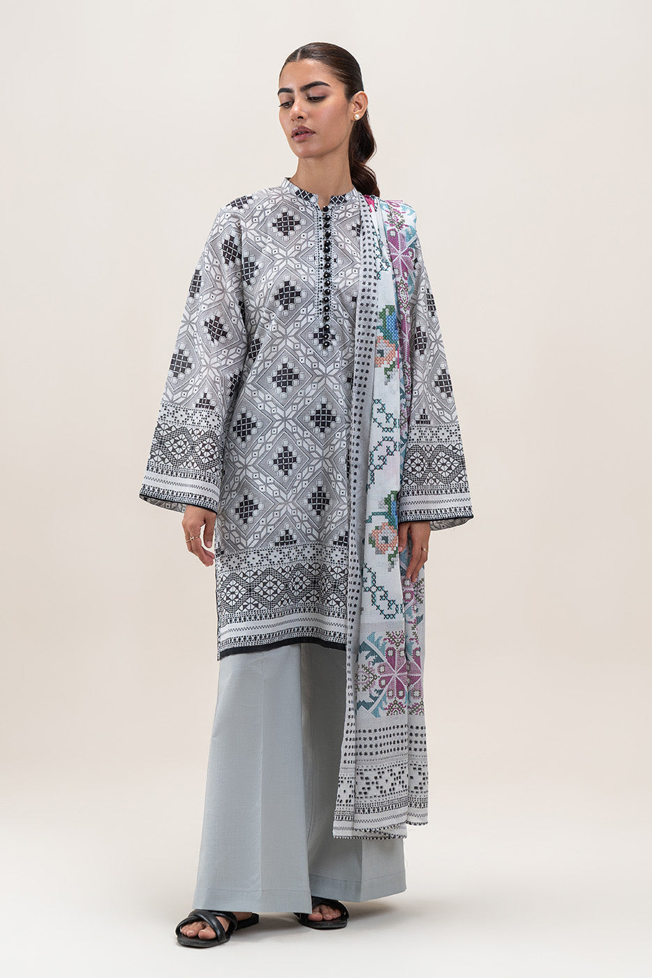 3 PIECE PRINTED LAWN SUIT