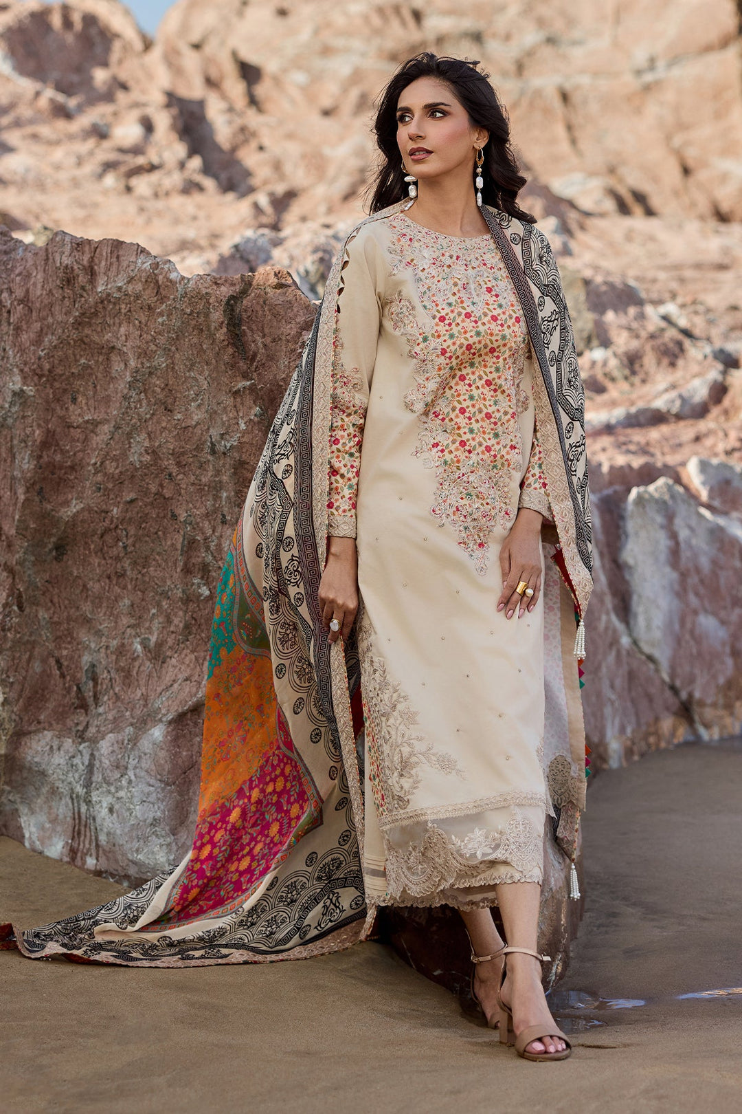 3-PC Unstitched Embroidered Lawn Collection