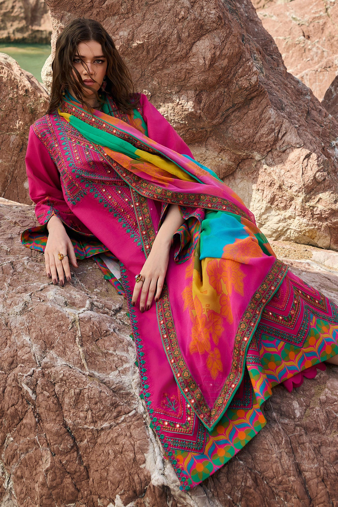 3-PC Unstitched Embroidered Lawn Collection