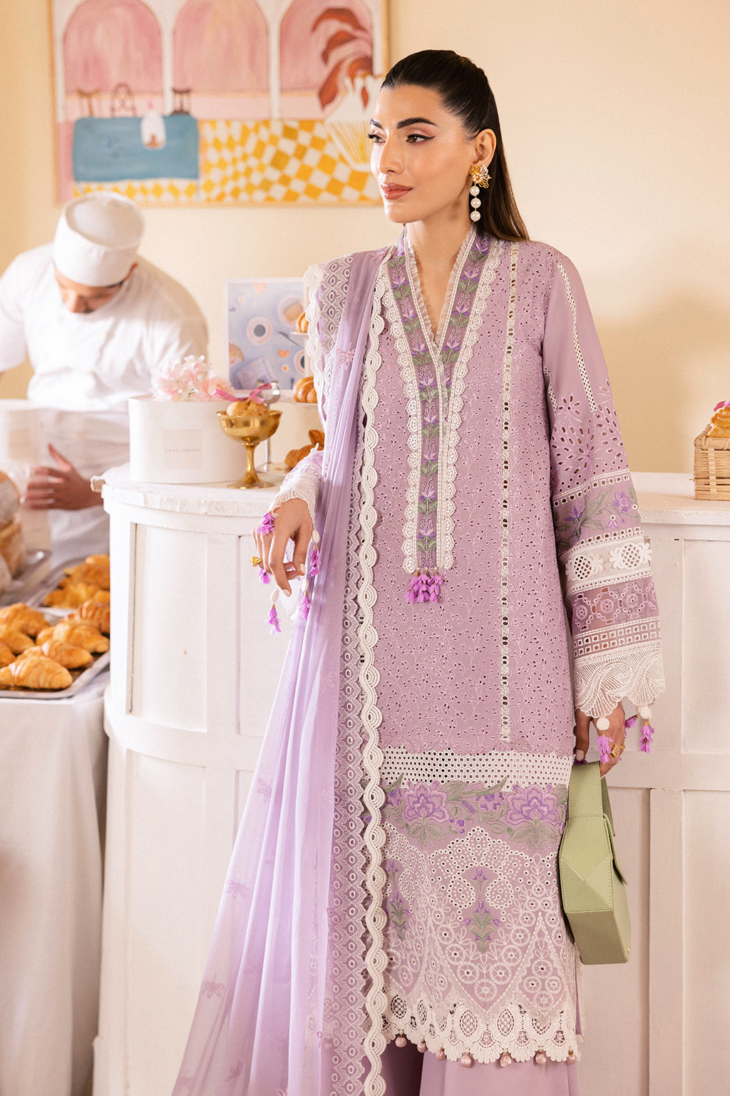 SAAD SHAIKH L'AMOUR LUXURY LAWN - Azura