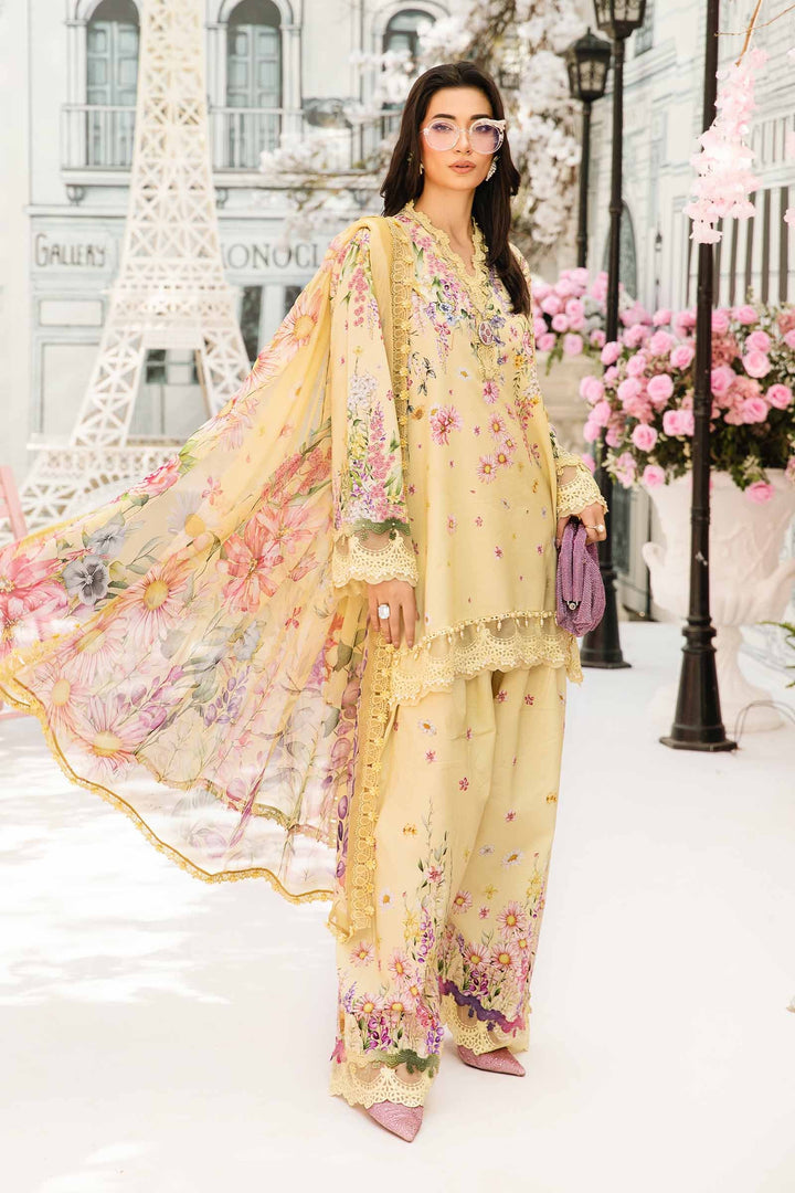 3 Piece Unstitched Embroidered Lawn Suit