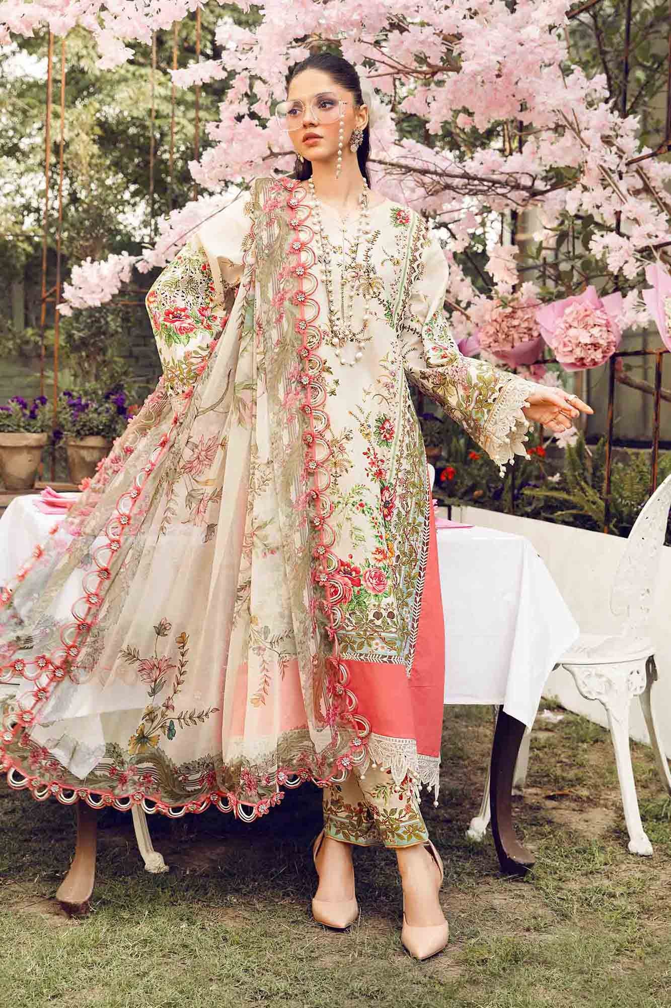 3 Piece Unstitched Embroidered Lawn Suit