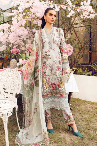 3 Piece Unstitched Embroidered Lawn Suit
