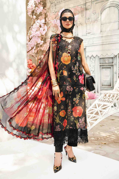 3 Piece Unstitched Embroidered Lawn Suit