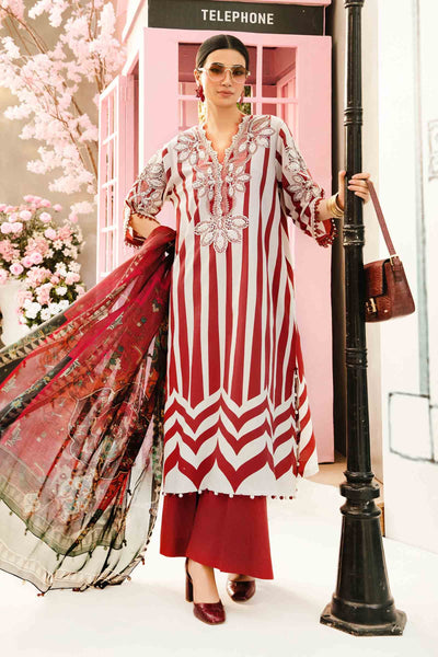 3 Piece Unstitched Embroidered Lawn Suit