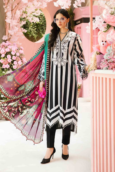 3 Piece Unstitched Embroidered Lawn Suit