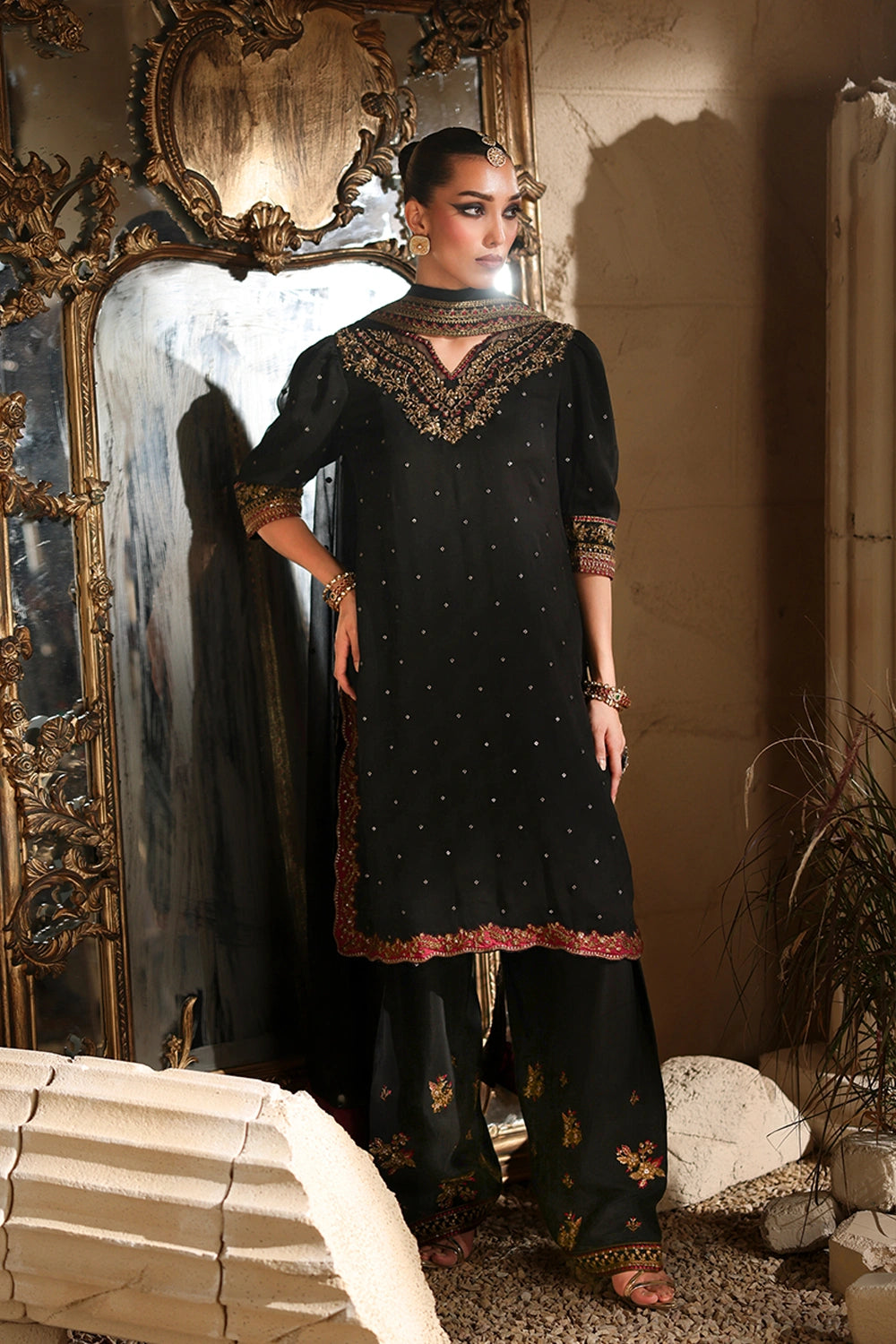 Luxe Embroidered Chiffon