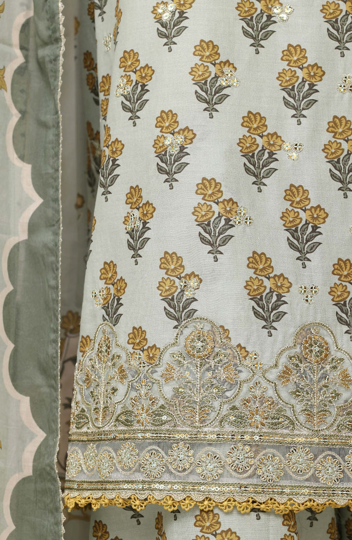 Embroidered Lawn Stitched 3 Piece Suit