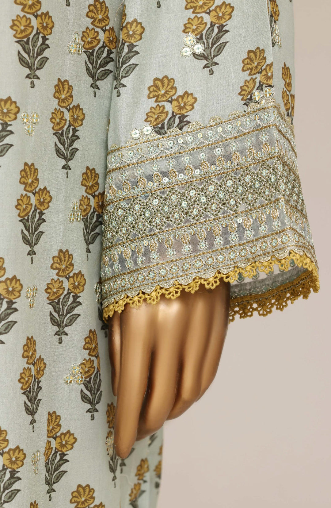 Embroidered Lawn Stitched 3 Piece Suit