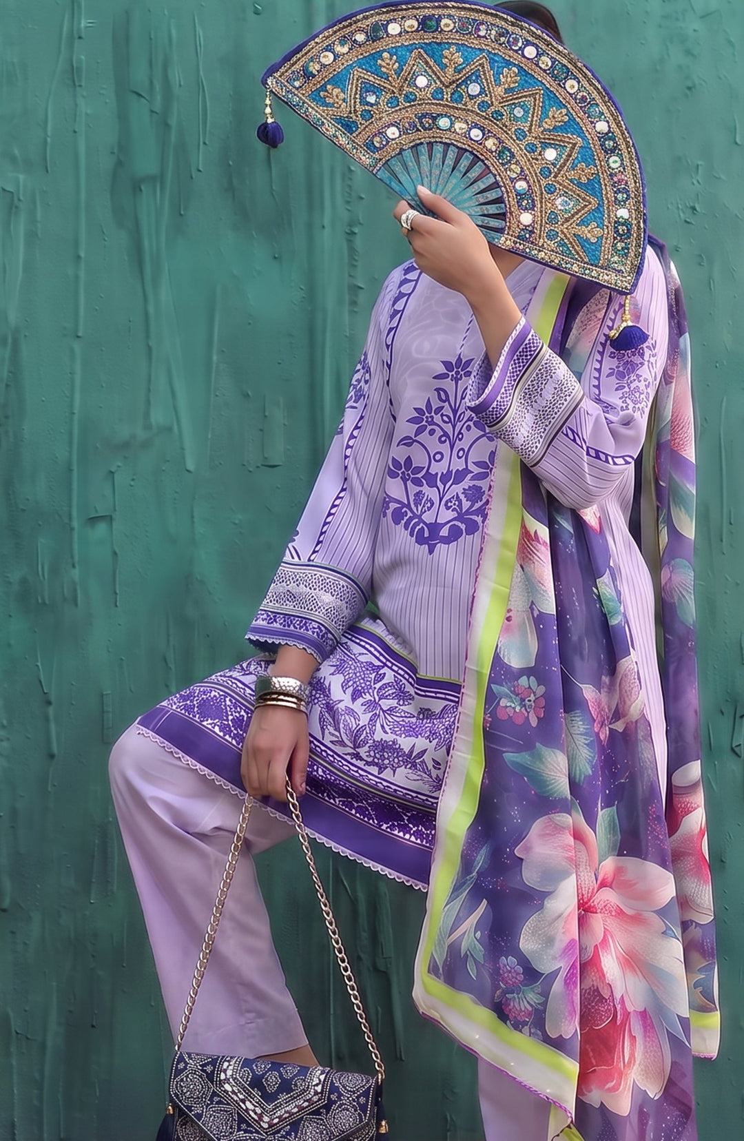 Mehar Embroidered Cotton Stitched 3 Piece Suit