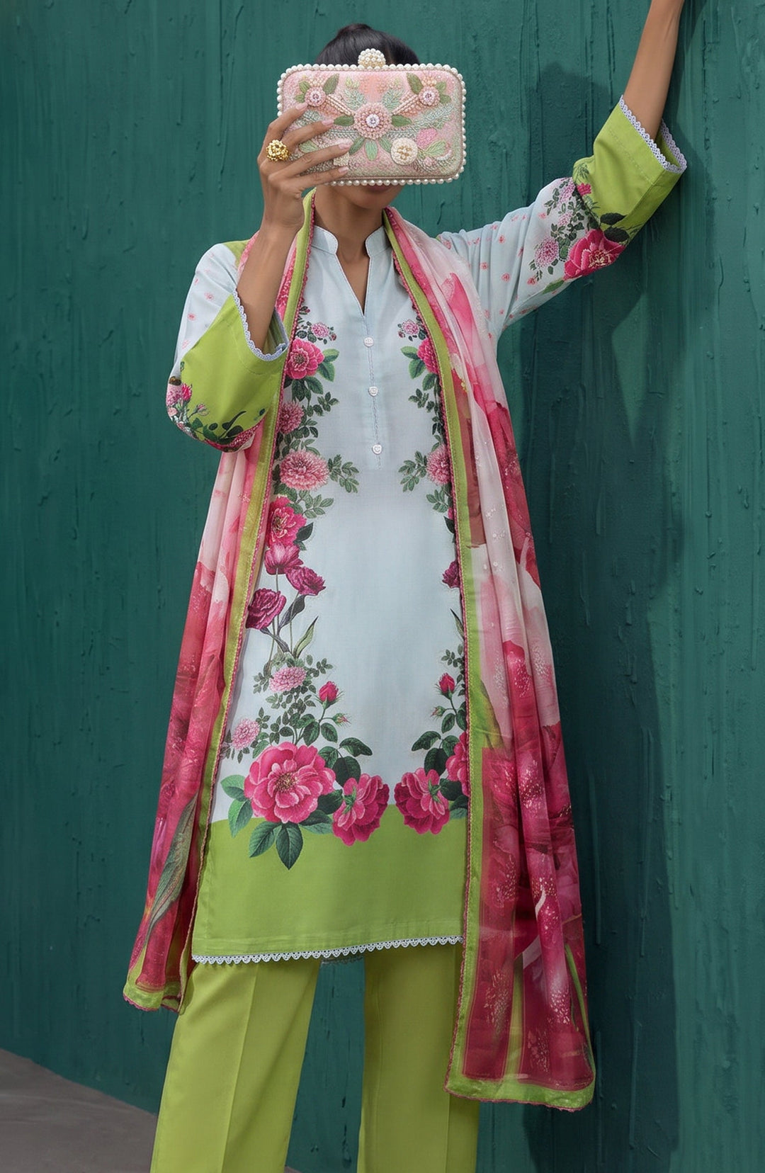 Mehar Embroidered Cotton Stitched 3 Piece Suit