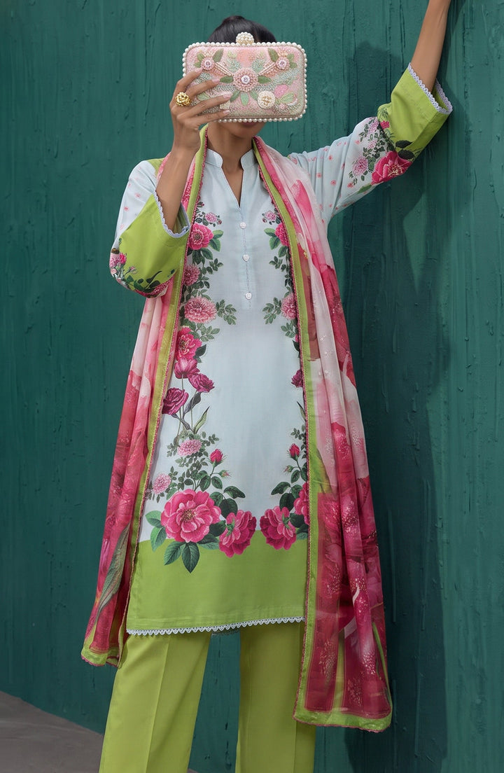 Mehar Embroidered Cotton Stitched 3 Piece Suit