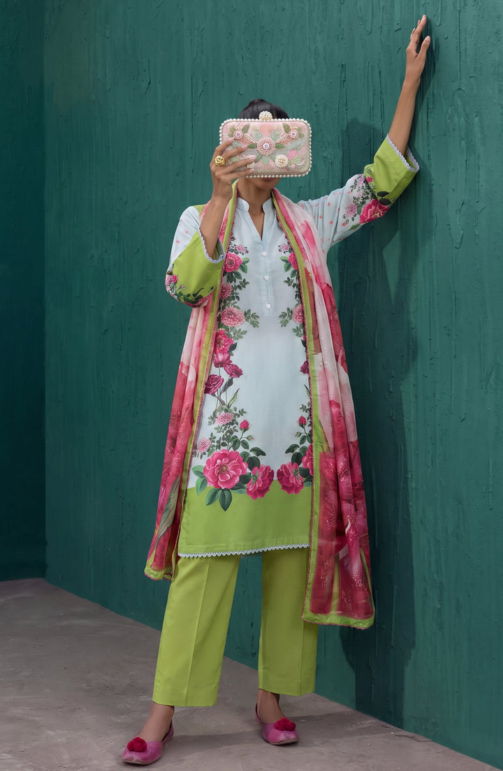 Mehar Embroidered Cotton Stitched 3 Piece Suit