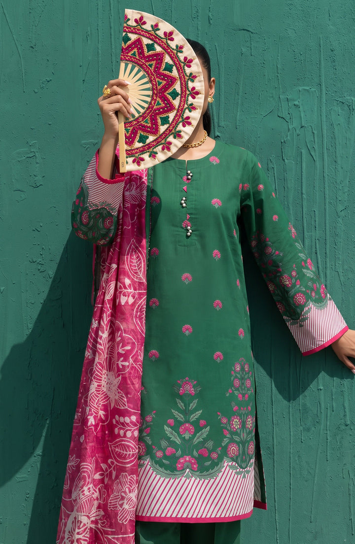 Mehar Embroidered Cotton Stitched 3 Piece Suit