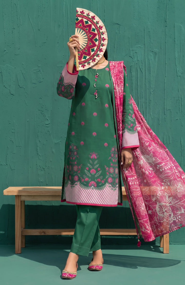 Mehar Embroidered Cotton Stitched 3 Piece Suit