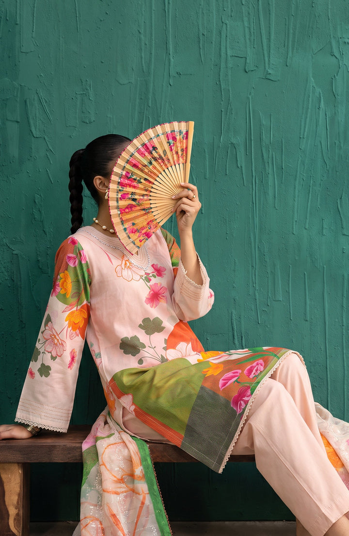 Mehar Embroidered Cotton Stitched 3 Piece Suit