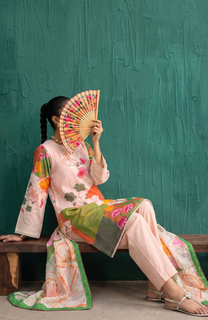 Mehar Embroidered Cotton Stitched 3 Piece Suit
