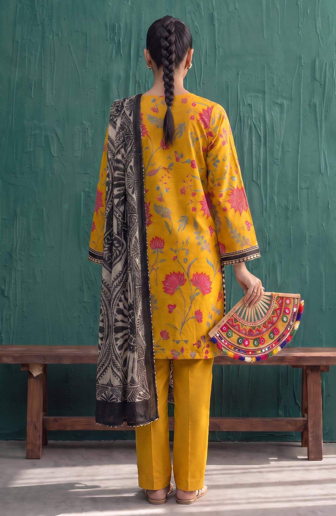 Mehar Embroidered Cotton Stitched 3 Piece Suit