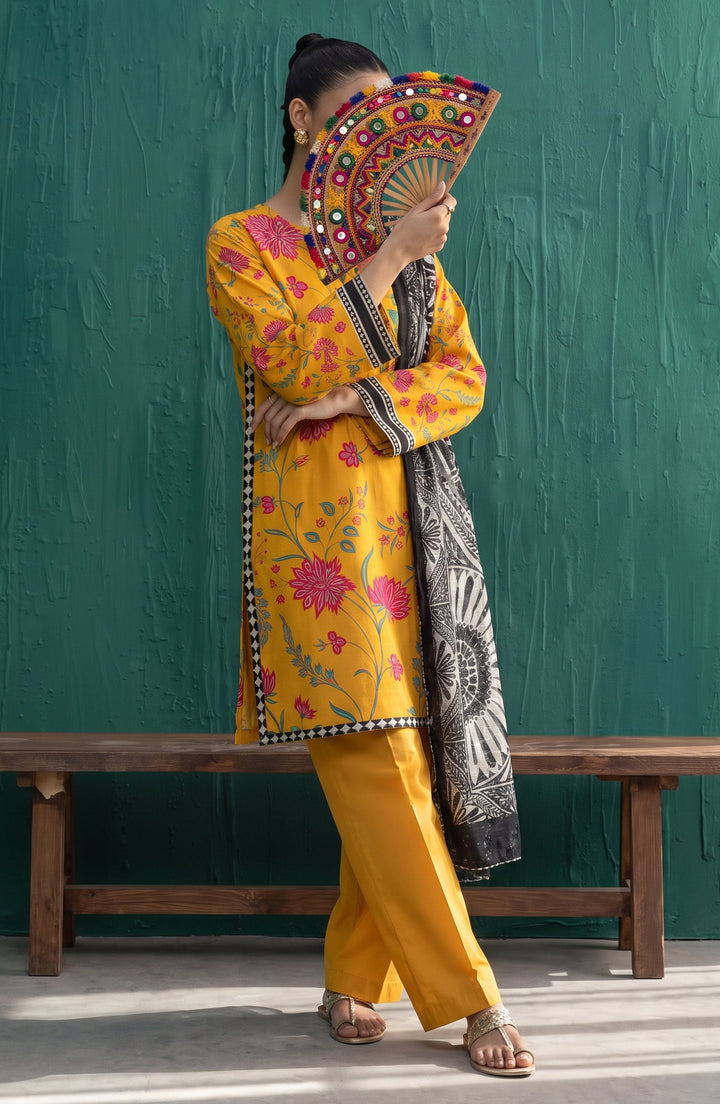 Mehar Embroidered Cotton Stitched 3 Piece Suit