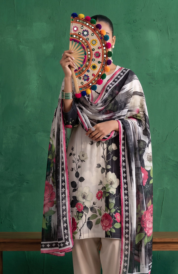 Mehar Embroidered Cotton Stitched 3 Piece Suit