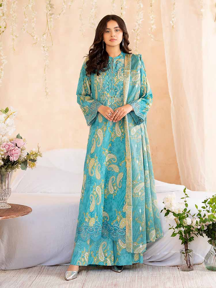NOVA 3-Piece Unstitched Digital Printed Lawn Embroidered Suit