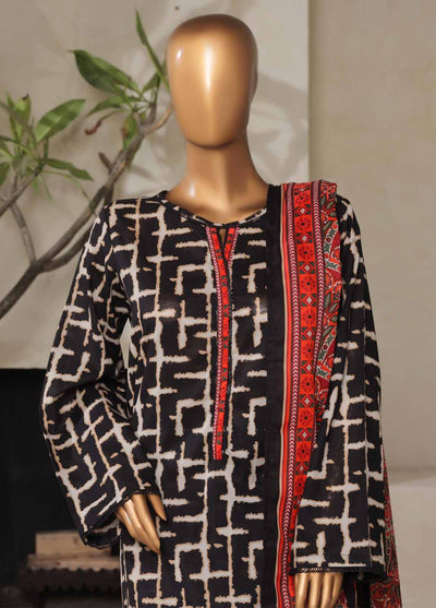3 Piece Printed Stitched Suit