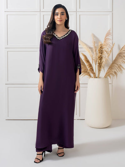 2 Piece Silk Suit-Embellished (Pret)
