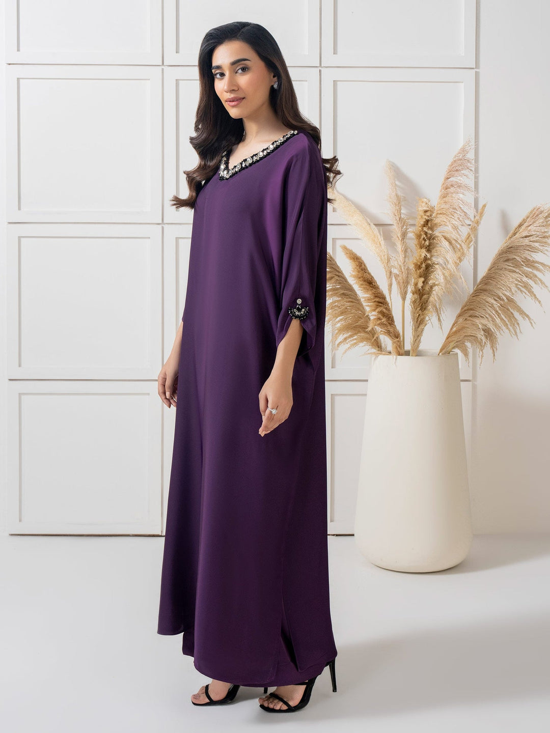 2 Piece Silk Suit-Embellished (Pret)