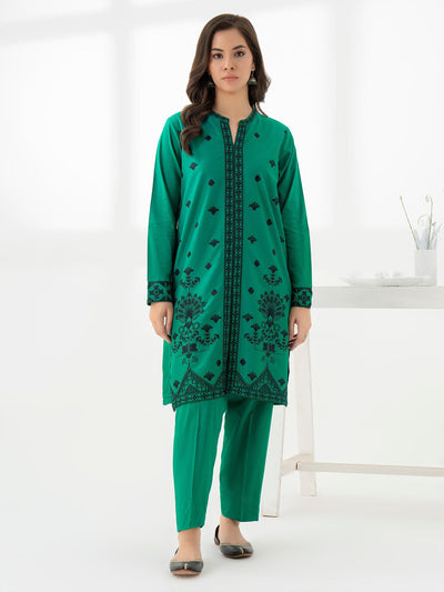 Limelight 2 Piece Satin Suit-Embroidered (Pret) P9892ST