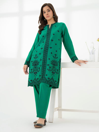 Limelight 2 Piece Satin Suit-Embroidered (Pret) P9892ST