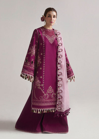 HUSSAIN REHAR LUXURY LAWN-Sangria