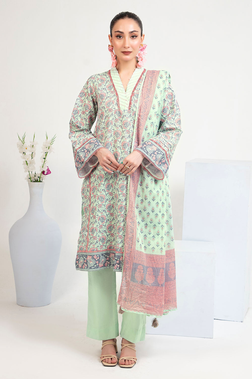 3 Piece Printed Bloom Summer Lawn Collections