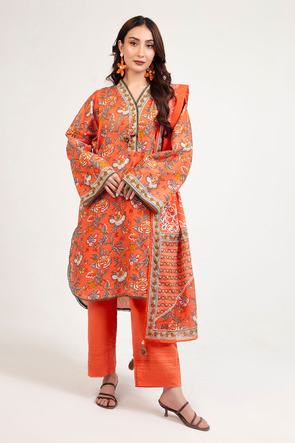 3 Piece Printed Bloom Summer Lawn Collections