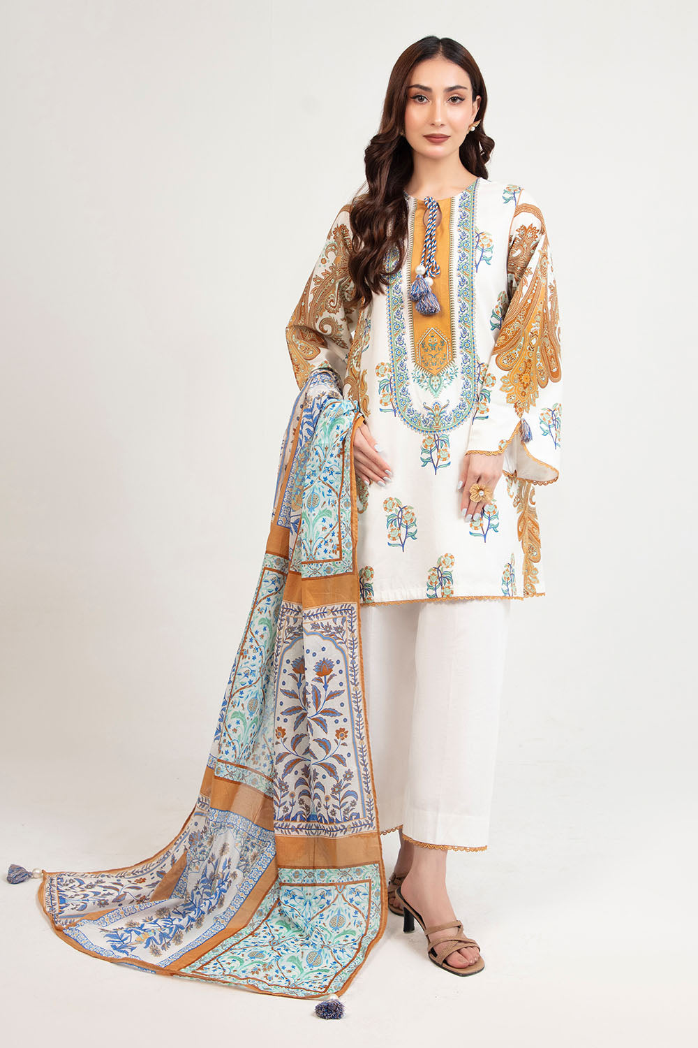 3 Piece Printed Bloom Summer Lawn Collections