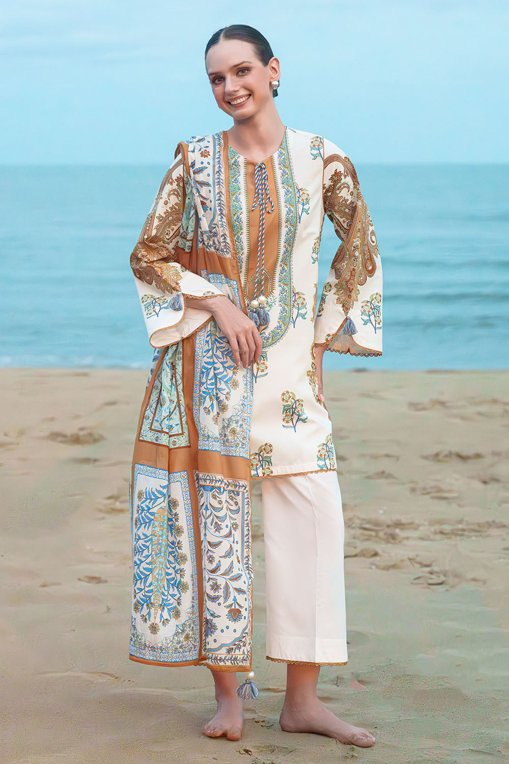 3 Piece Printed Bloom Summer Lawn Collections