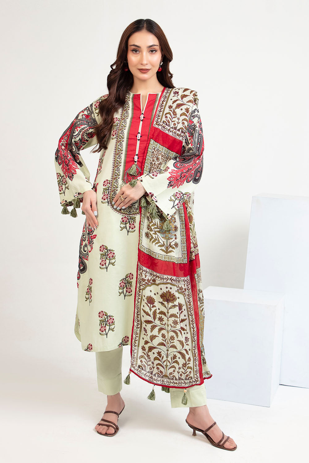 3 Piece Printed Bloom Summer Lawn Collections