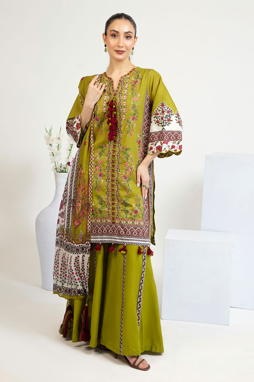3 Piece Printed Bloom Summer Lawn Collections