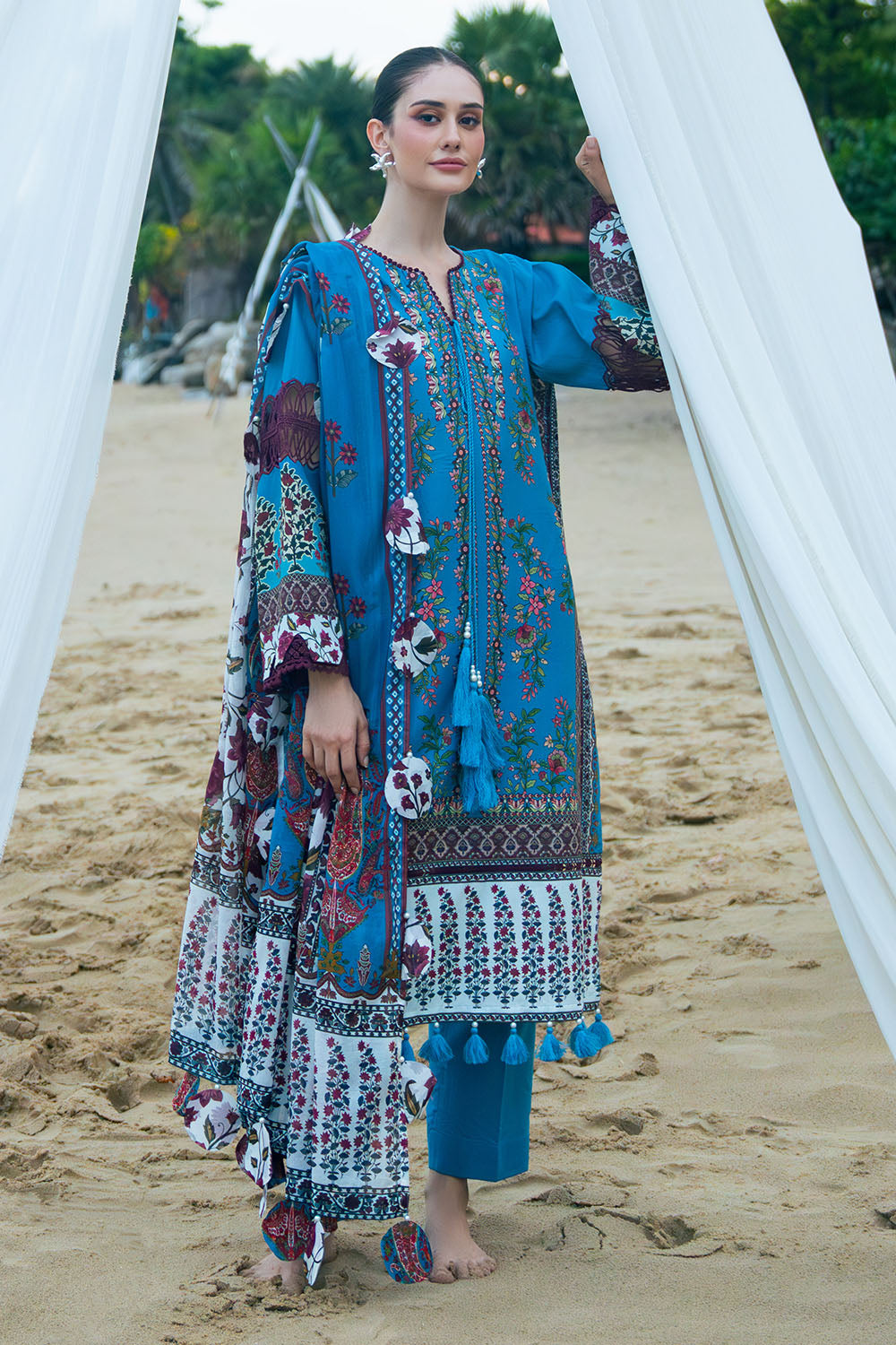 3 Piece Printed Bloom Summer Lawn Collections