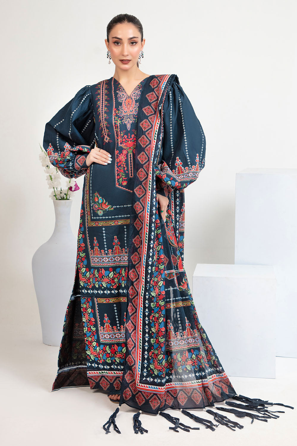 3 Piece Printed Bloom Summer Lawn Collections