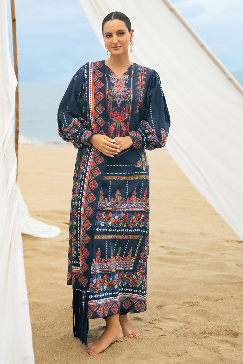 3 Piece Printed Bloom Summer Lawn Collections