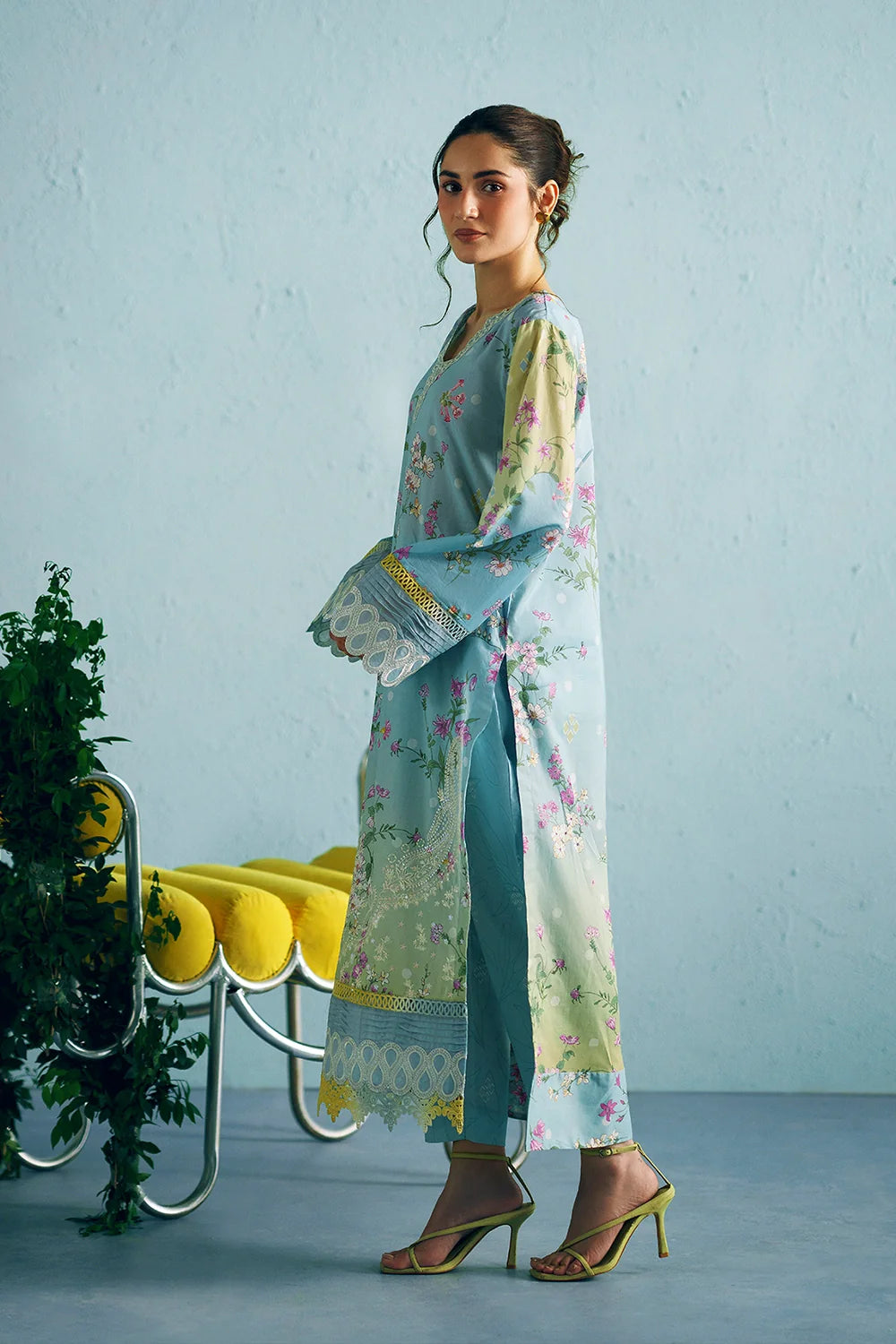 Embroidered and printed lawn Stitched 3pc